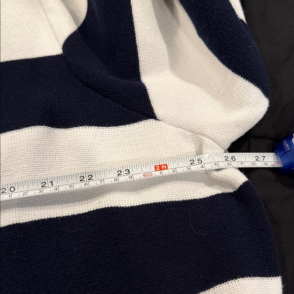 Lauren by Ralph Lauren Navy & White Striped Button sweater cardigan sz 3x - Picture 5 of 9